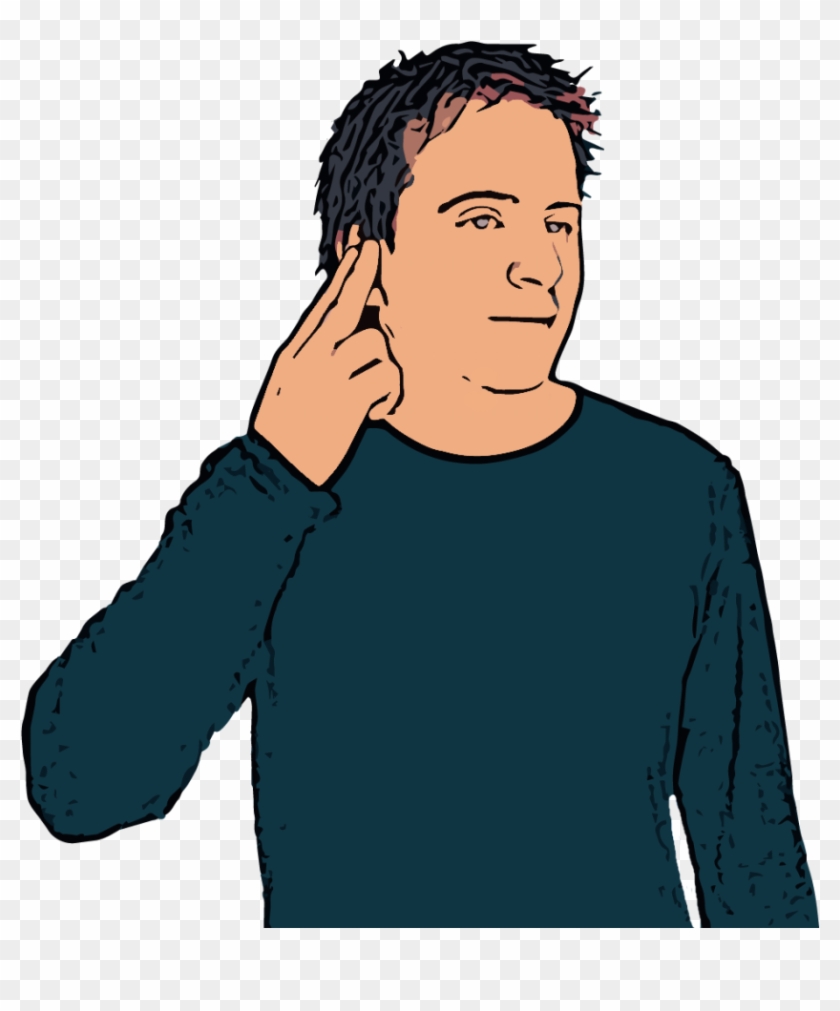 Deaf - British Sign Language Deaf Clipart #3401997