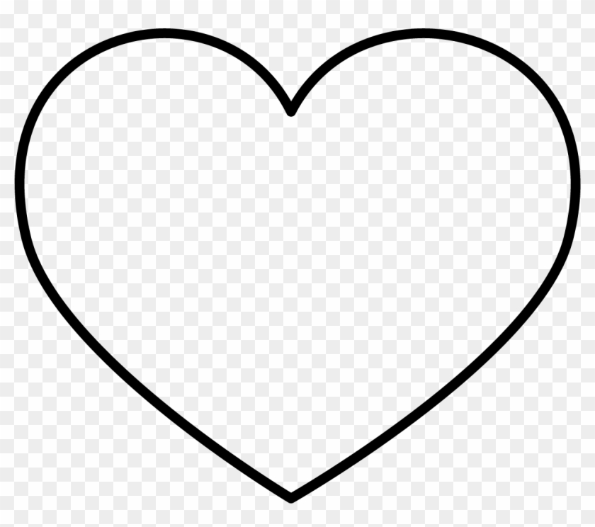 Heart Outline Icon Png , Png Download - Black And White Heart Outline Clipart #3402339