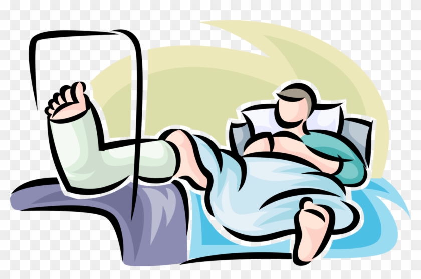 Vector Illustration Of Accident Victim Patient In Hospital - Person In Hospital Transparent Clipart