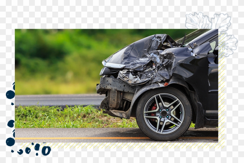 A Car After A Car Accident - Black Car In Accident Clipart #3404082