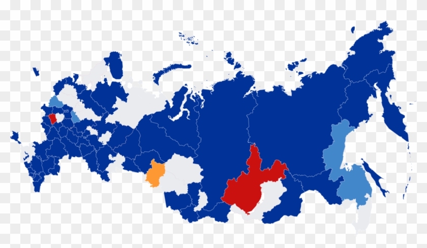 Russia Map Png , Png Download - Russian Elections 2018 Map Clipart