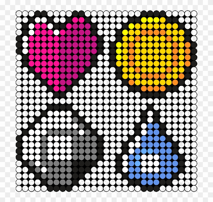 Badge Pokemon Gen1 Perler Bead Pattern / Bead Sprite - Bügelperlen Bombe Clipart