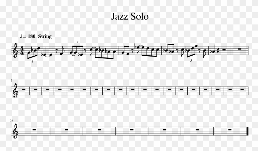 Jazz Solo Sheet Music 1 Of 1 Pages - Roxas Theme Piano Notes Clipart #3407445