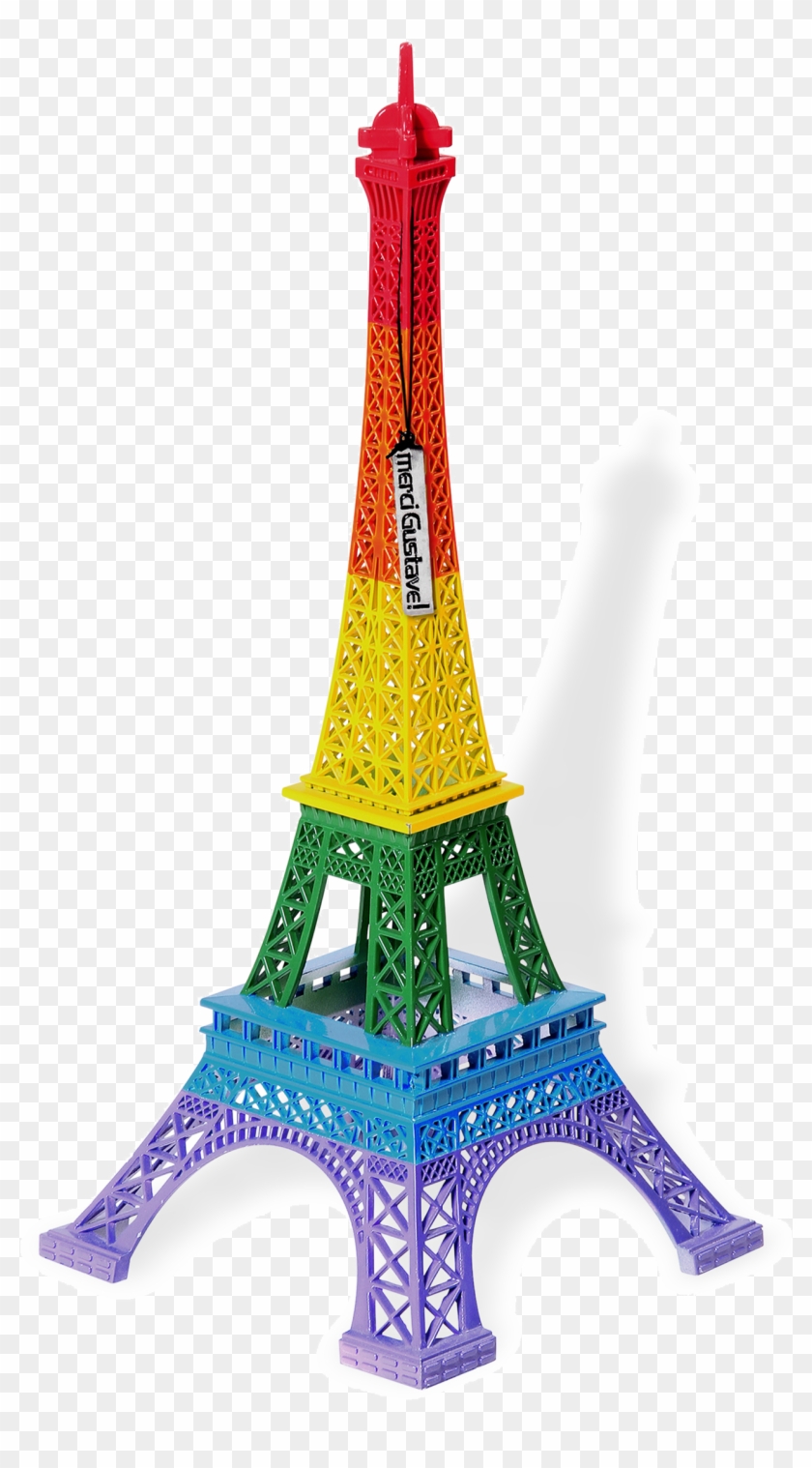 Rainbow Eiffel Tower - Pagoda Clipart #3407761