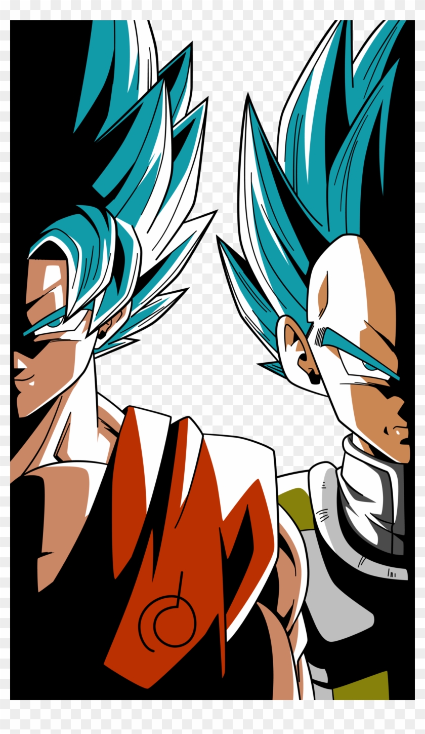 Png - Ss Blue Goku And Vegeta Clipart #3407795