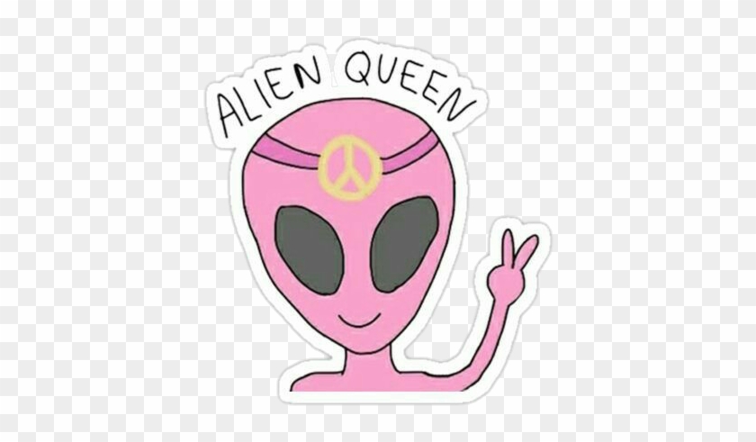 #alien #rosa #tumblr #alienqueen #rosado #pegatina - Alien Queen Clipart #3408239