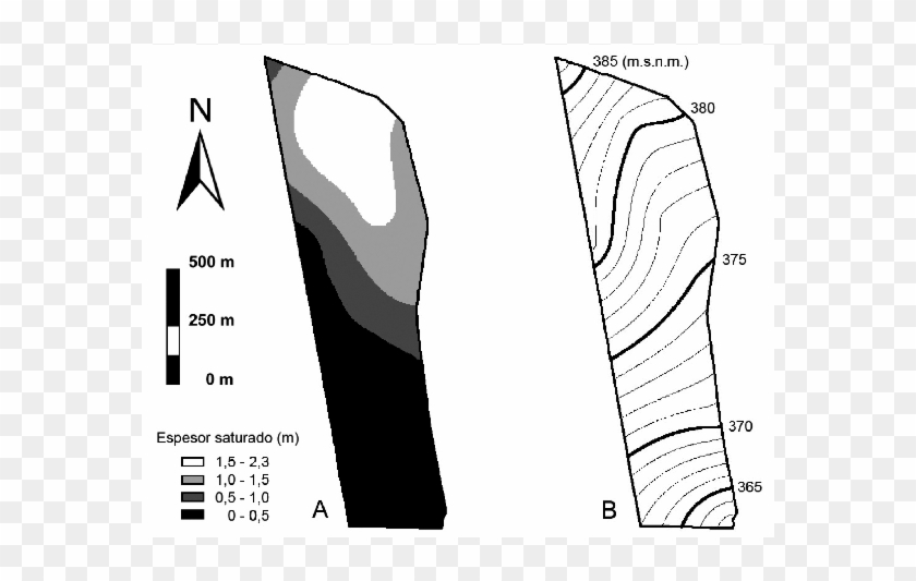 Mapas De Espesor Saturado Medio Del Acuífero Y Piezométrico - County Pa Map Clipart #3410242