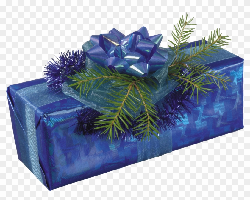 Adornos Luces Y Campanas De Navidad Png - Paquet Cadeau De Noel Bleu Clipart #3410641