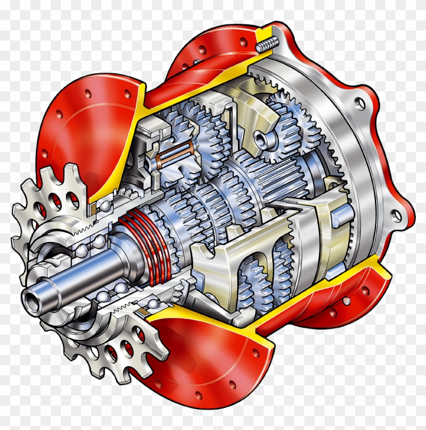 El Mecanismo Diferencial Está Constituido Por Una Serie - Fiets Naafversnelling Clipart #3411289