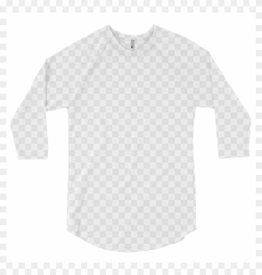 American Apparel Bb453 Poly-cotton 3/4 Sleeve Raglan - Raglan T Shirt Mockup Free Clipart