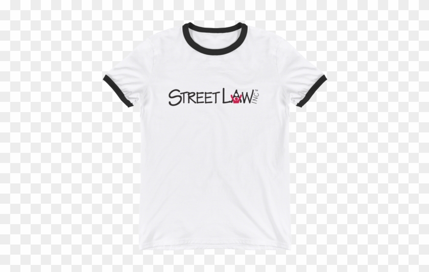 Street Law Ringer T-shirt - Ringer Tee Mockup Free Clipart #3411366
