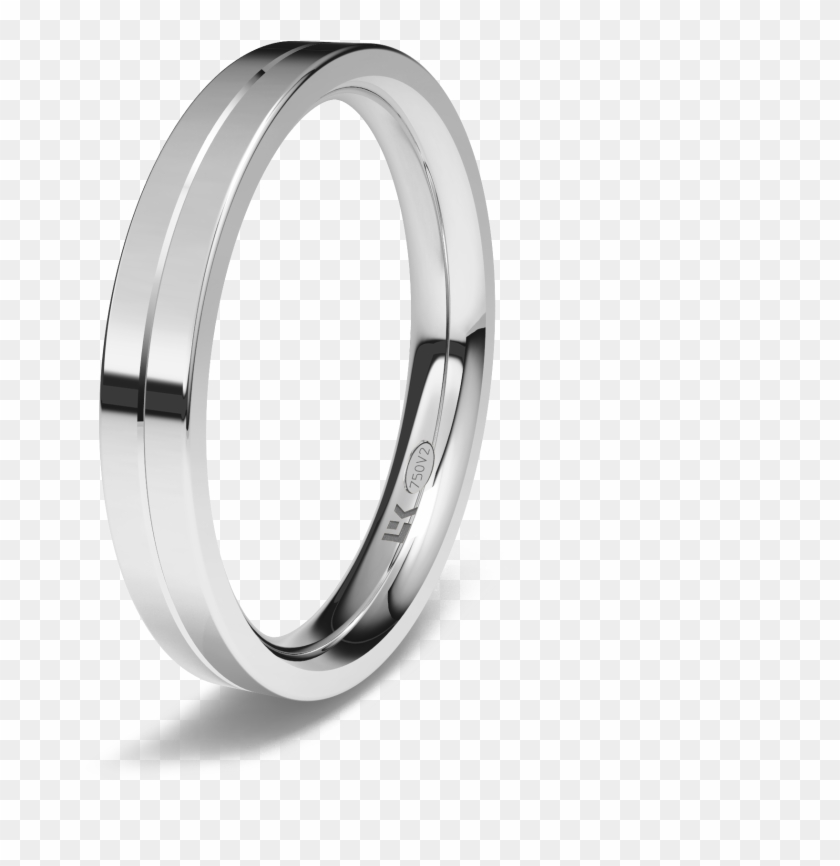 Alianza De Oro Blanco De 18k - Alianzas De Platino Precios Clipart