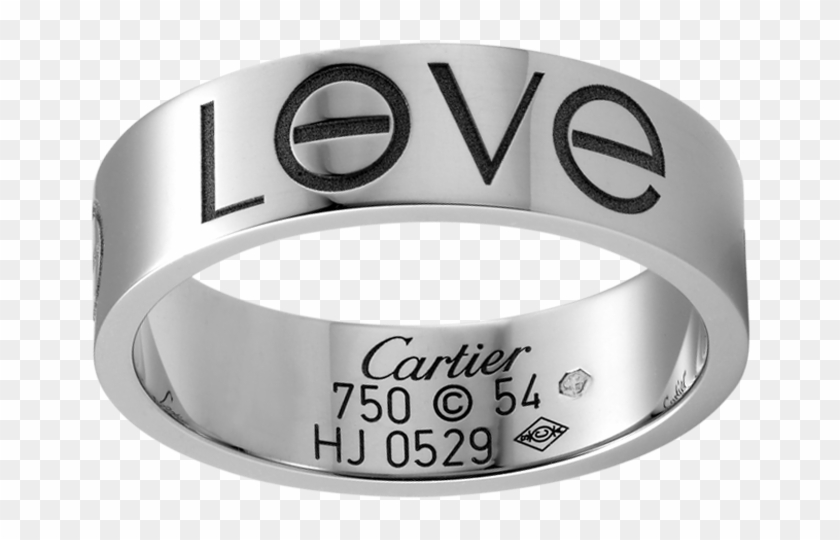 Anillos De Boda Oro Blanco Cartier - Titanium Ring Clipart #3412435