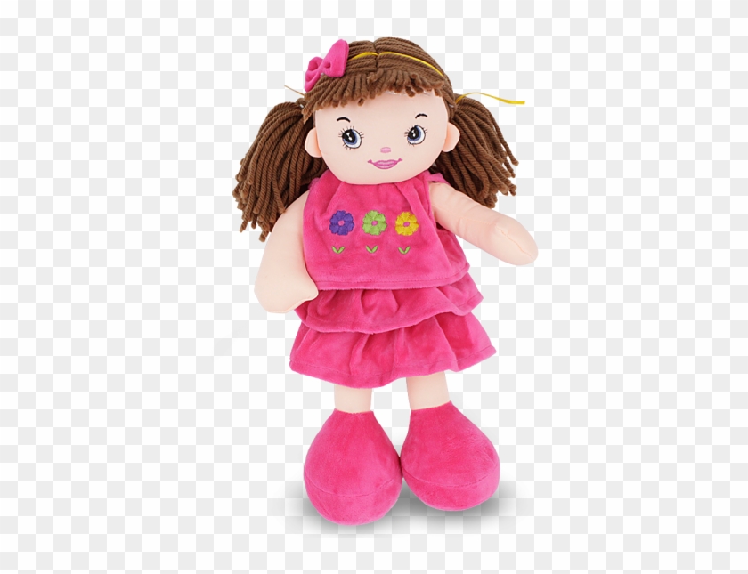 Fo1058pk Boneca De Pel Cia 40 Cm Pink Com La O - Doll Clipart #3412455