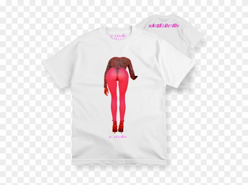 Masseduction White Tee - Active Shirt Clipart #3413870