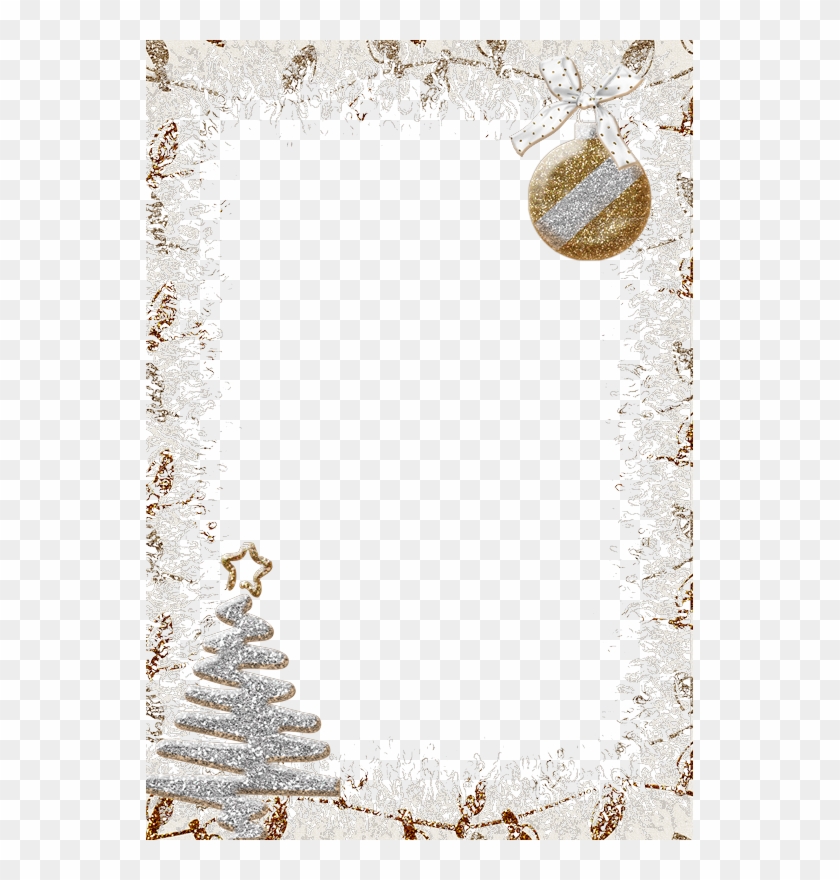 Marcos Navideños Dorados Png - Transparent Background Christmas Border Clipart #3414021