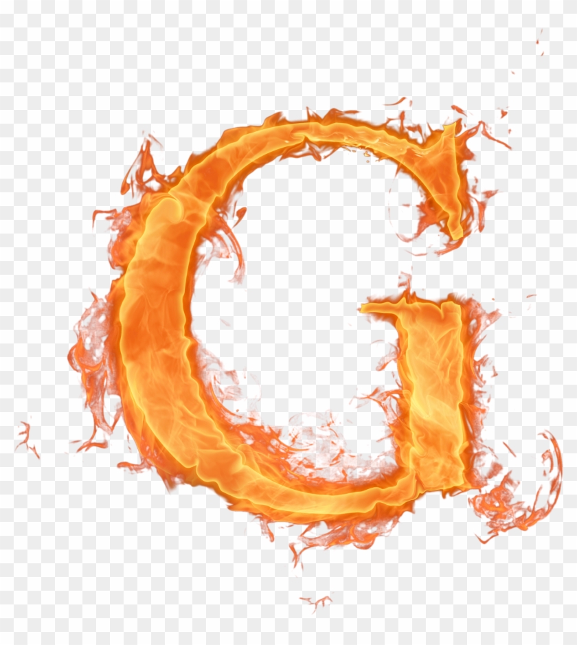 Letras Em Png Efeito Fogo - Letra G De Fogo Clipart