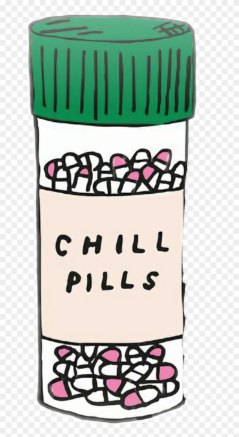 #chillpills #tumblr #cute #pastillas - Chill Pills Drawing Clipart #3414260