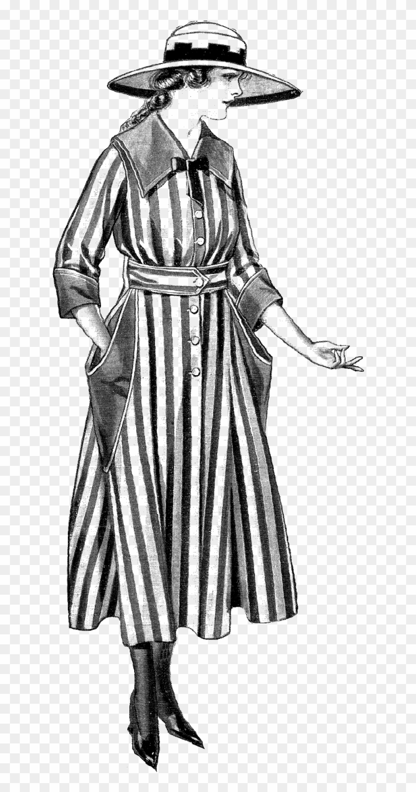 Digital Vintage Dress Fashion Downloads - Fashion Vintage Png Clipart