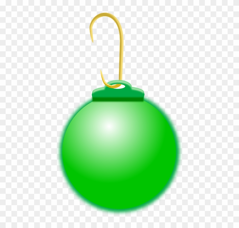 Bola De Natal, Verde, Natal, Decoração, Rodada - Green Ornament Clip Art - Png Download