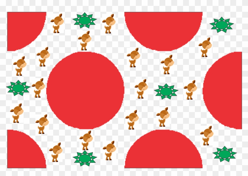 Papel Digital Com Renas E Bolas De Natal - Illustration Clipart #3415428
