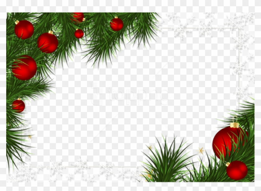 Free Png Transparent Christmas Photo Frame With Pine - Transparent Background Christmas Frame Clipart #3415578