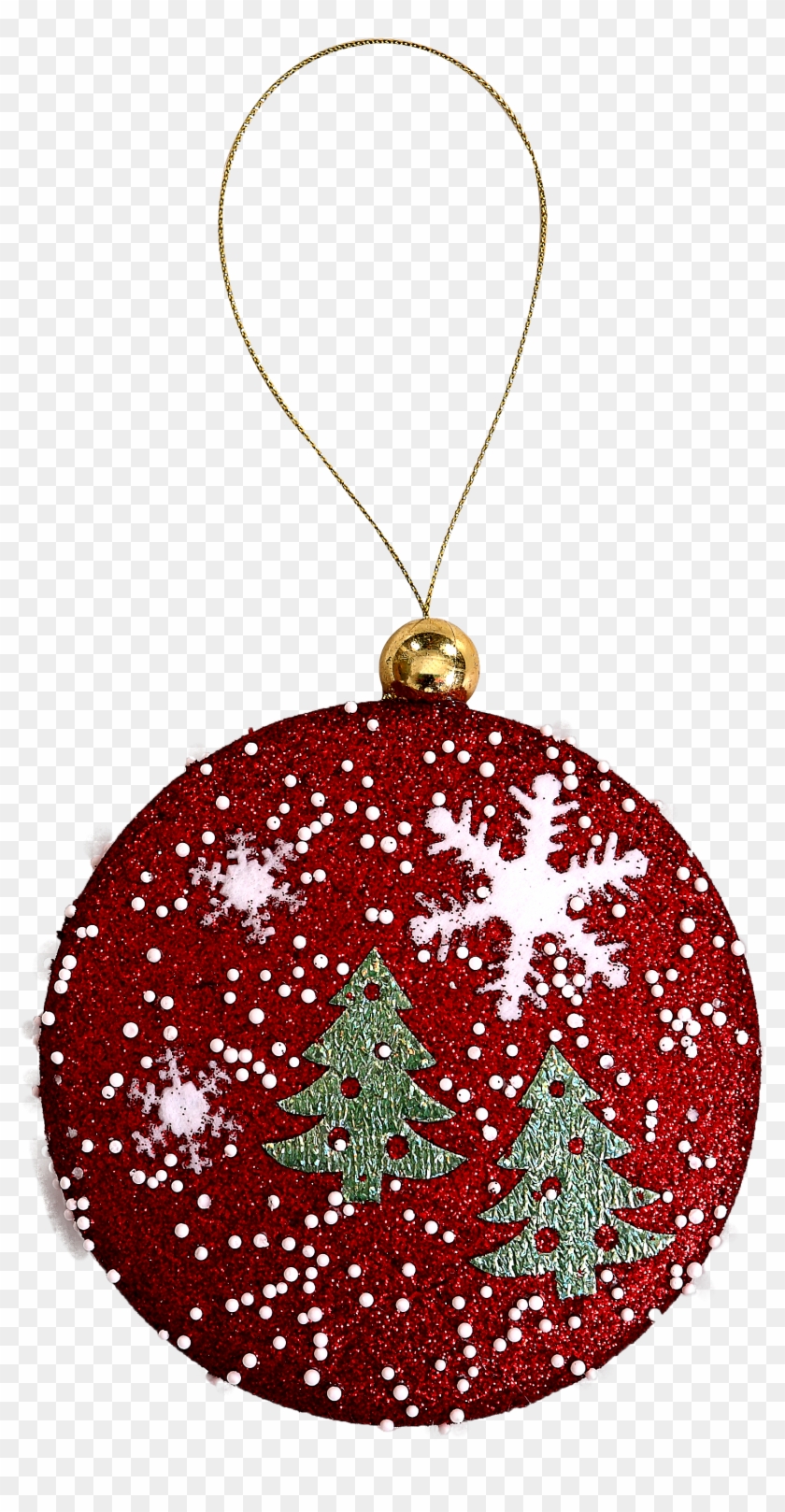 Bola Decorada Árvore/flocos Neve - Bolinha De Arvore Natalina Png Clipart