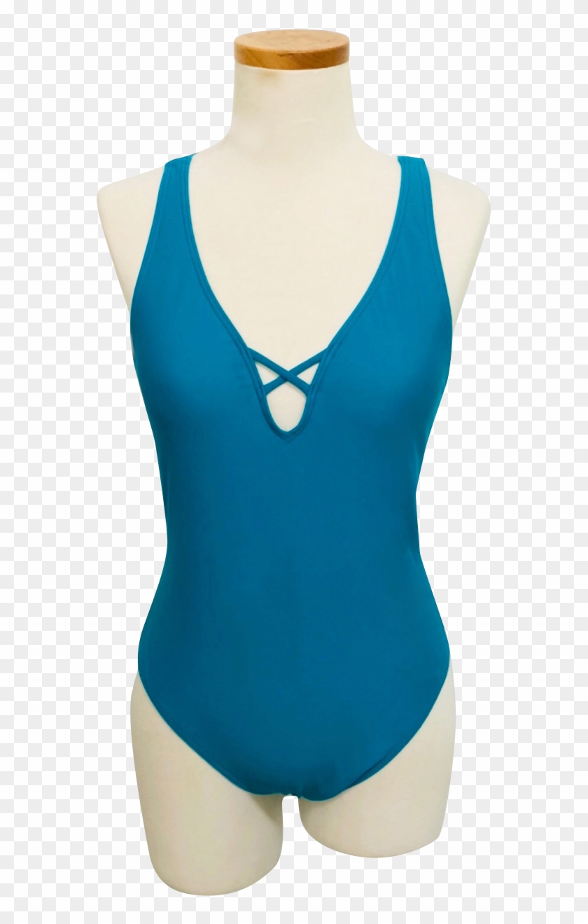 Women's Strappy Front One Piece Swimsuit - Maillot Clipart #3415818