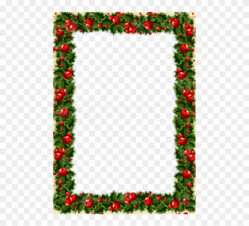 Free Png Transparent Christmas Photo Frame With Mistletoe - Christmas Transparent Border Clipart