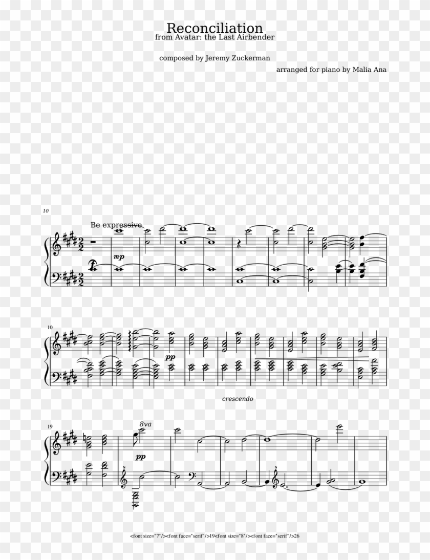 Reconciliation Sheet Music For Piano Download Free - Sheet Music Clipart