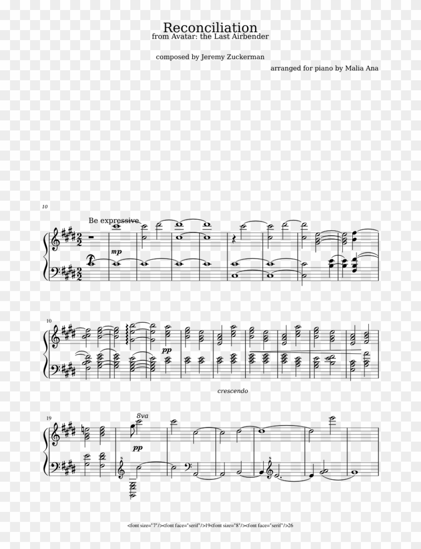 Reconciliation Sheet Music For Piano Download Free - Sheet Music Clipart #3416085
