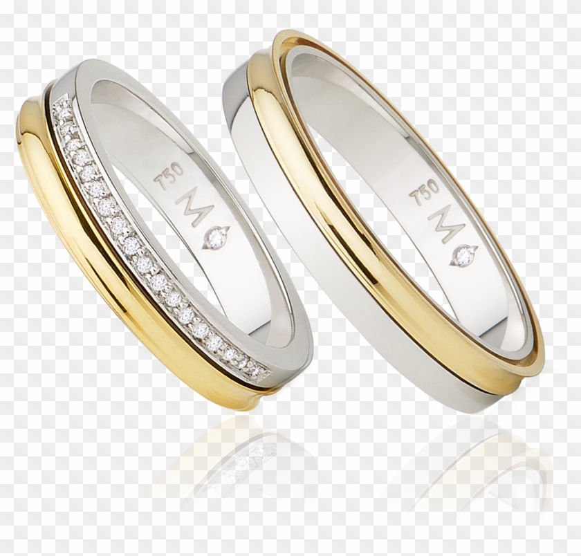 Aliança Infinity Love Double , Png Download - Anel De Noivado Ouro Branco E Amarelo Clipart