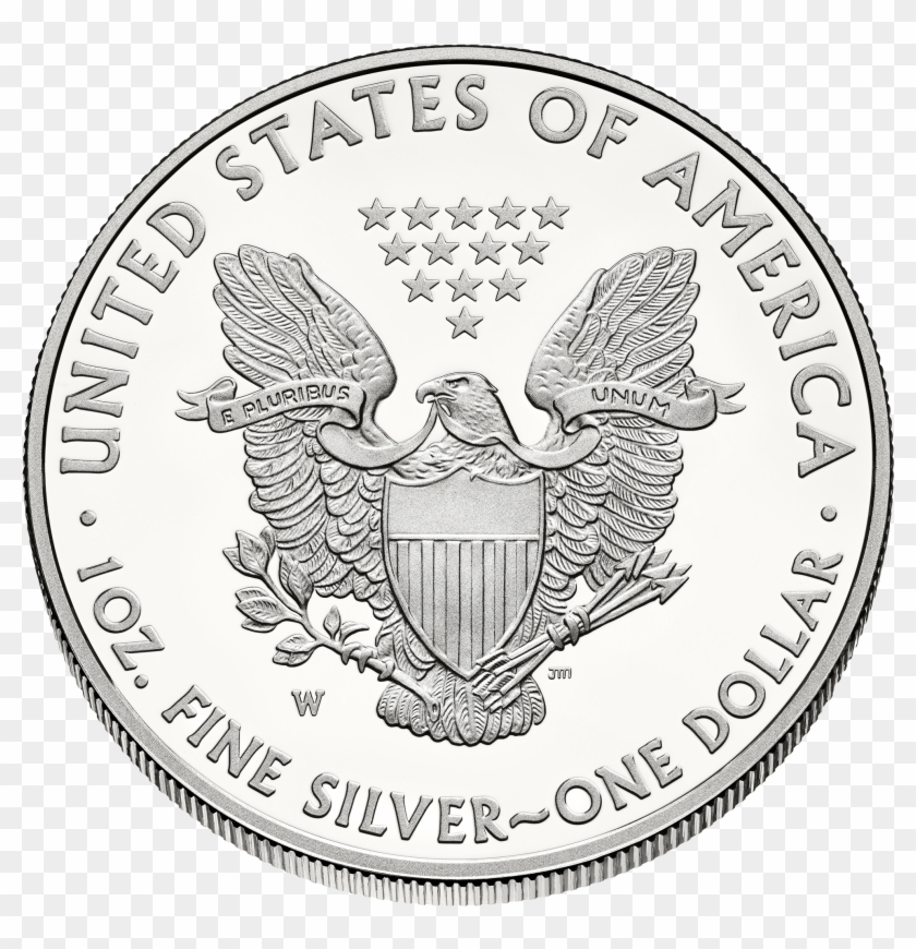 Liberty $1 Reverse - 2017 American Silver Eagle Coin Clipart