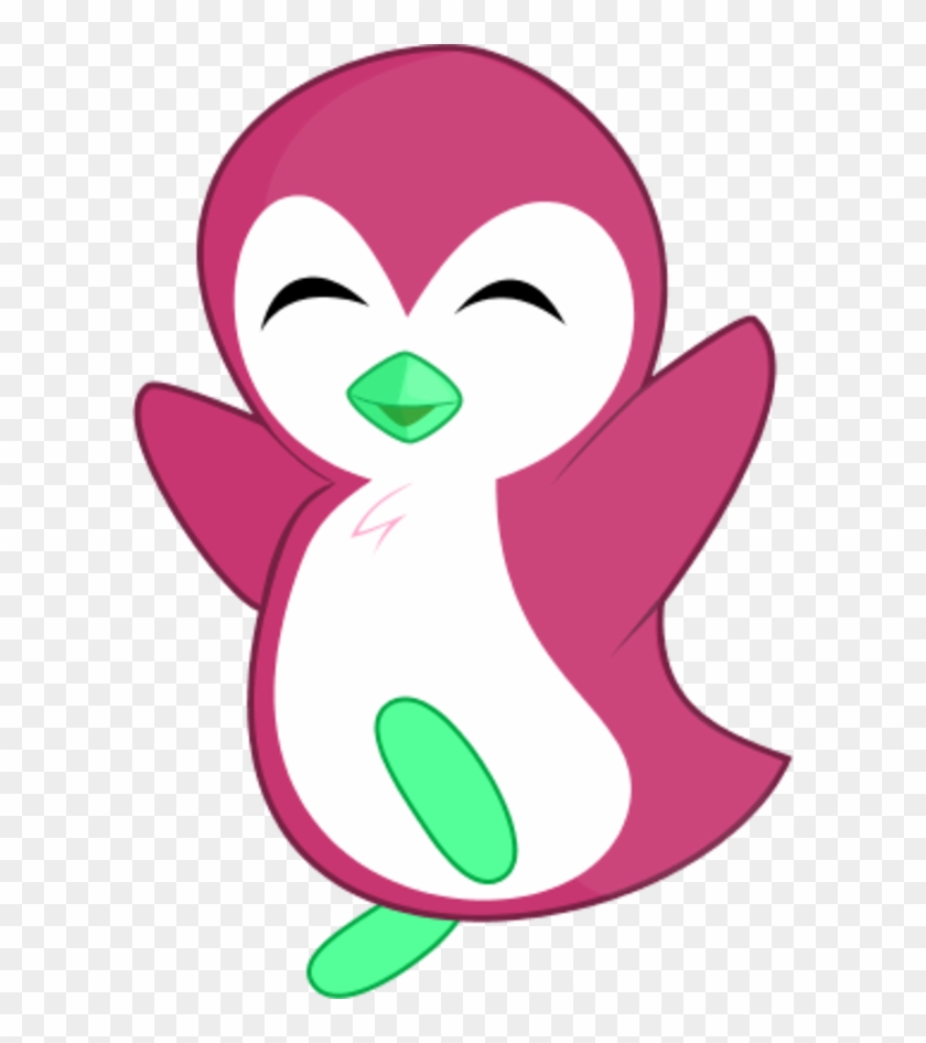 Jumping Baby Penguin - Cartoon Little Blue Penguins Clipart