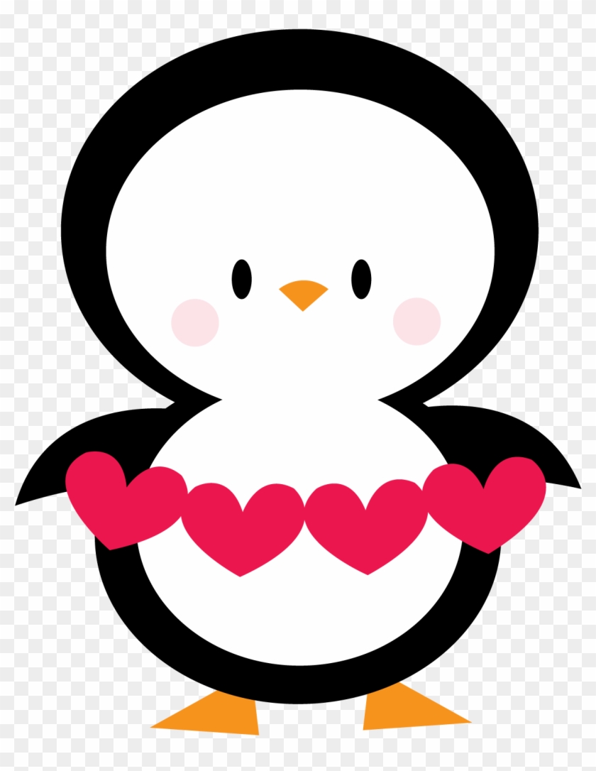 Penguin Clip Art Heart - Penguin Valentines Day Clip Art - Png Download #3417088