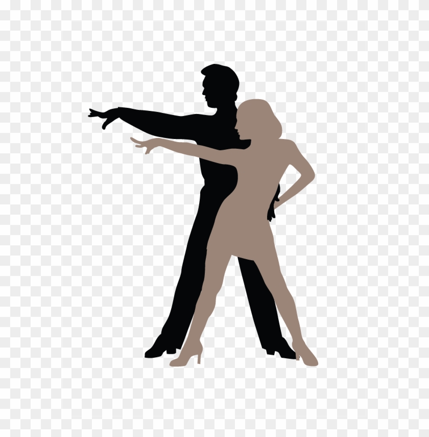 The Hustle - Ballroom Dance Pose Silhouette Clipart #3417275