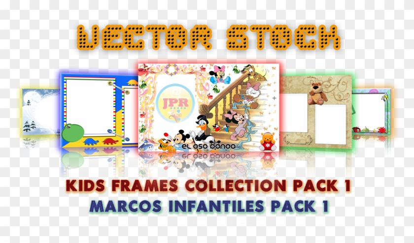 Vector Stock Kids Frames Collection Pack 1 Marcos Infantiles - Fête De La Musique Clipart #3417423