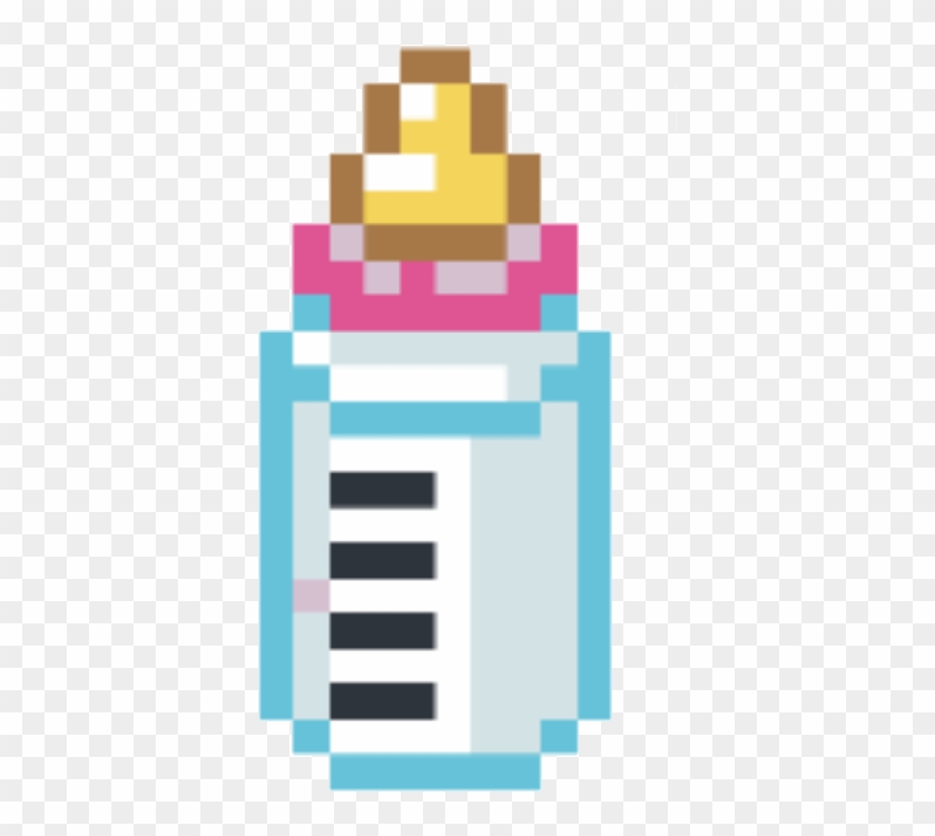 Mamadeira Sticker - Perler Beads Baby Bottles Clipart #3417454