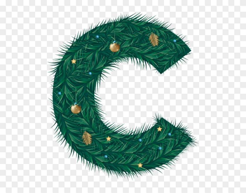 Christmas Decoration Font - Letter C In Christmas Decoration Clipart #3417746