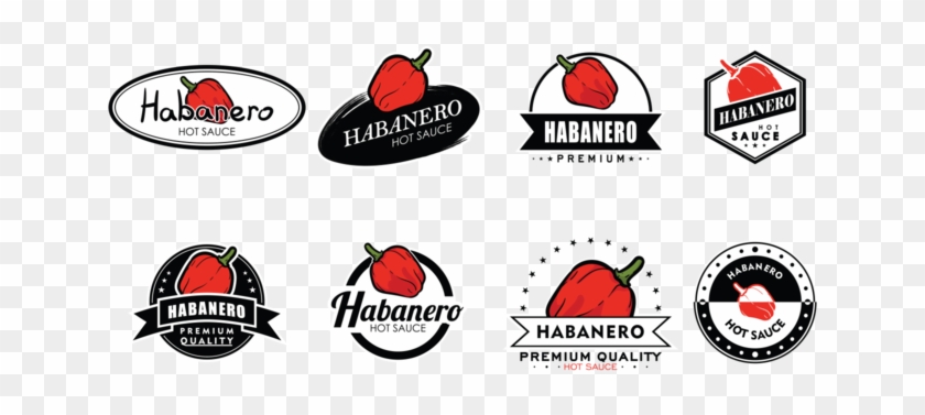 Habanero Labels Vector Clipart