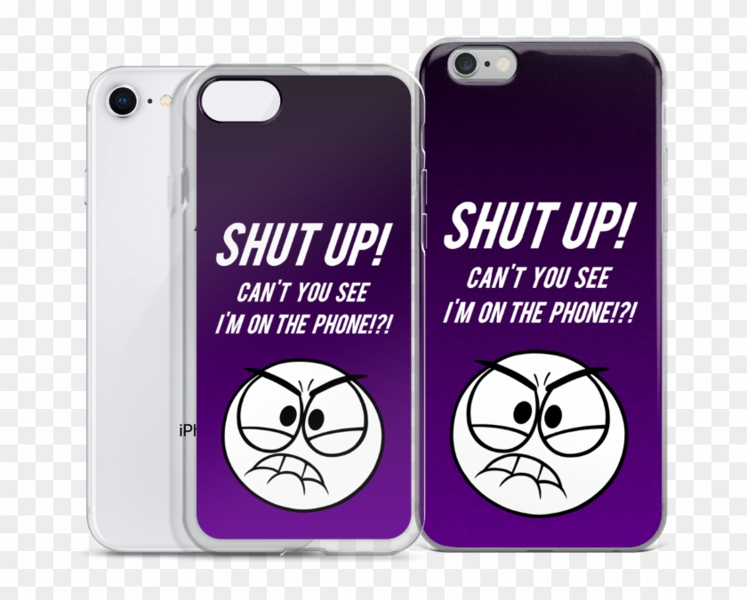 Purple Shut Up Case - Mobile Phone Clipart #3418017