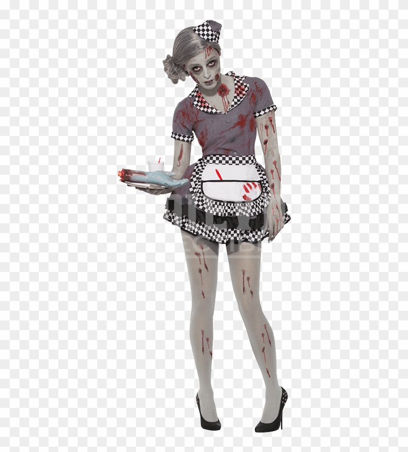 Zombie Waitress Costume Sc 1 St Medieval Collectibles - Zombie Waitress Clipart #3418108