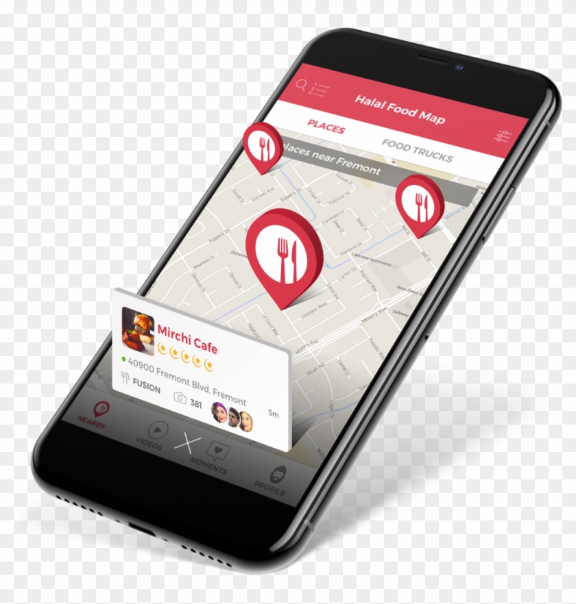 Find Halal Food - Smartphone Clipart