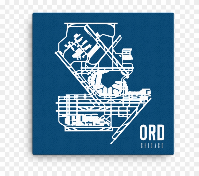 Chicago O'hare Ord Airport Runway Canvas - Chicago O Hare International Airport Clipart