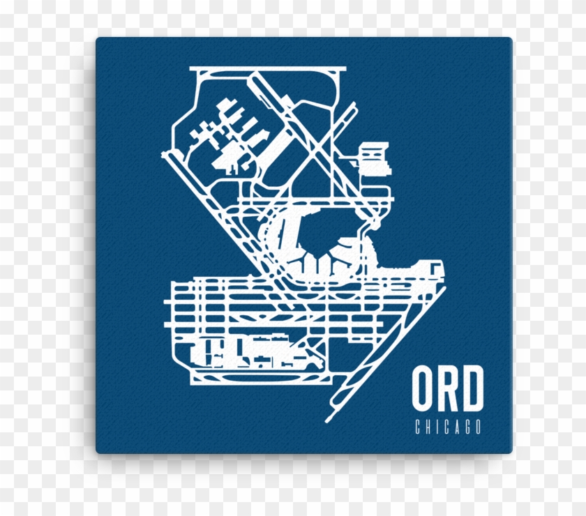 Chicago O'hare Ord Airport Runway Canvas - Chicago O Hare International Airport Clipart #3418955