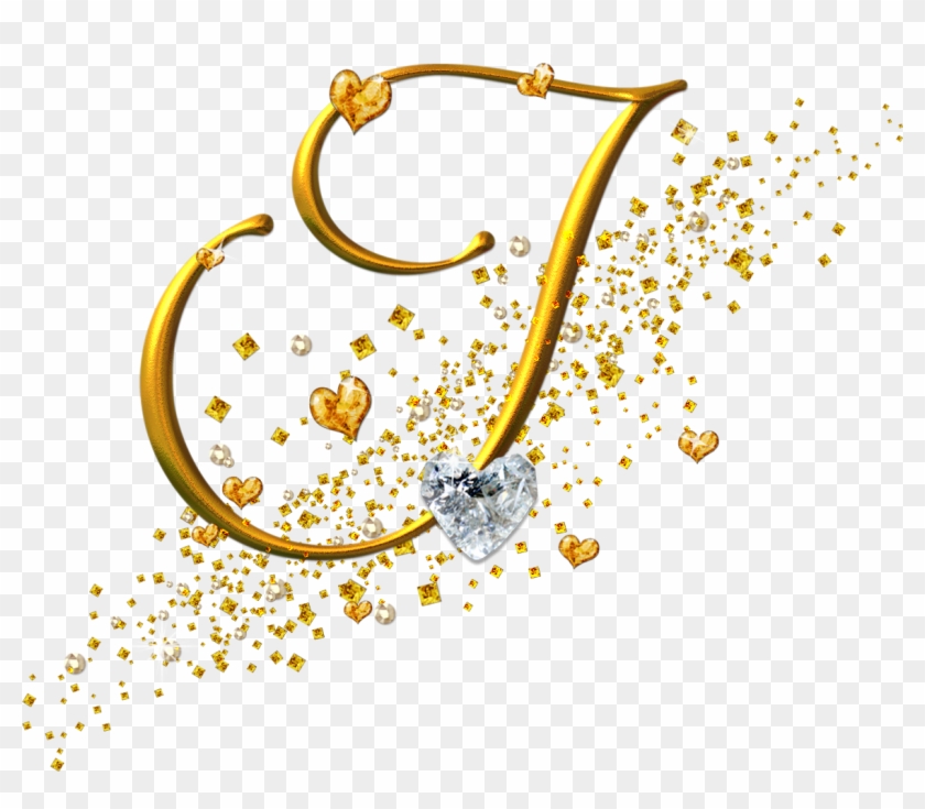 Alfabeto Dorado Con Corazones - Alfabeto Letras Douradas Com Brilhante Clipart