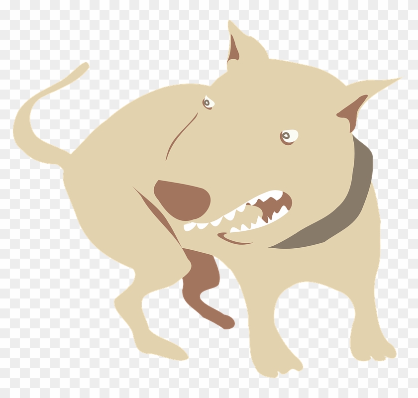 ¿por Qué Mi Perro Muerde La Escalera De La Agresión - Aggressive Dog Cartoon Png Clipart #3419470