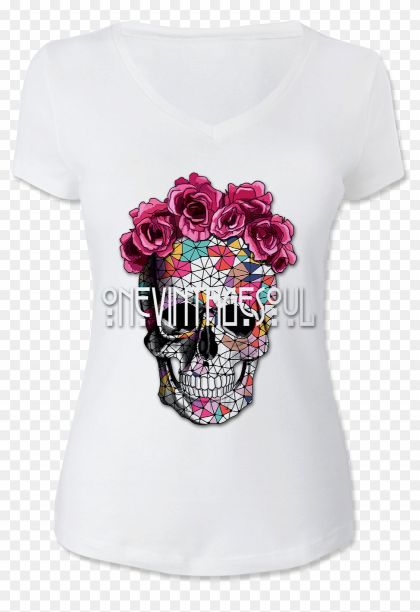 Digital Printing - Women Skull Art T Shirt Clipart #3419884