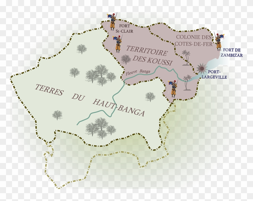 Bangana Carte Coloniale - Atlas Clipart #3419973