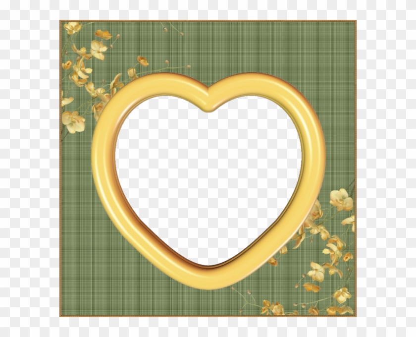 Dourado - Moldura De Coração Dourado Clipart #3420257